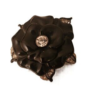 Kenneth Lane KJL vintage Black Rose Brooch